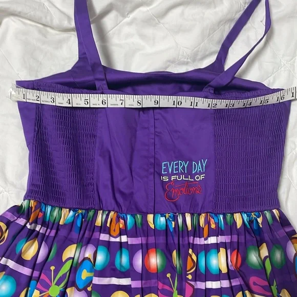 Disney Purple Midi Dress with Colorful Patterns - Picture 8 of 9